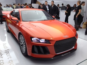 Audi with Laser headlights
